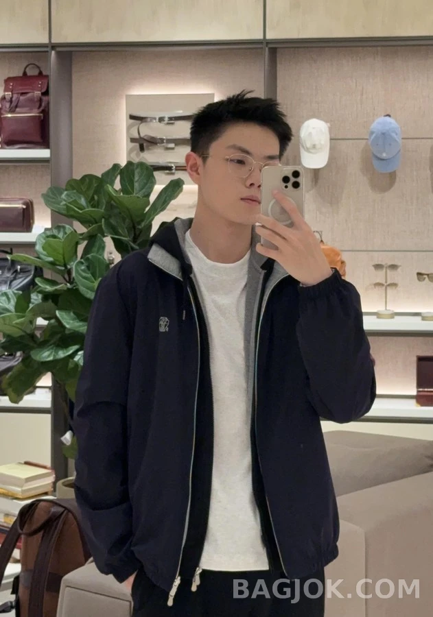 브루넬로 쿠치넬리 브루넬로 쿠치넬리 BC 로고 리버서블 나일론 자켓 상세 이미지