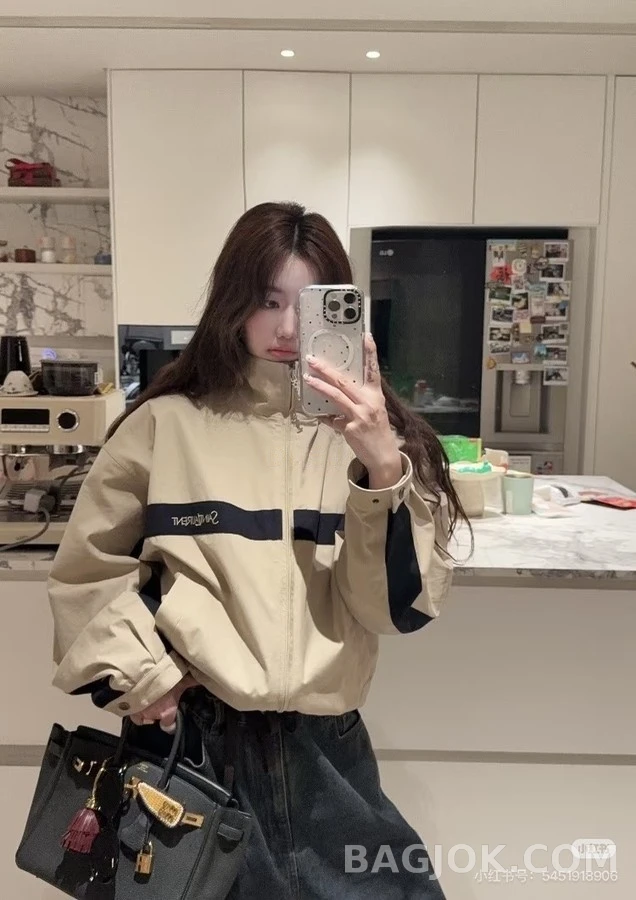 생로랑 세인트로랑 배색 자수 자켓 상세 이미지