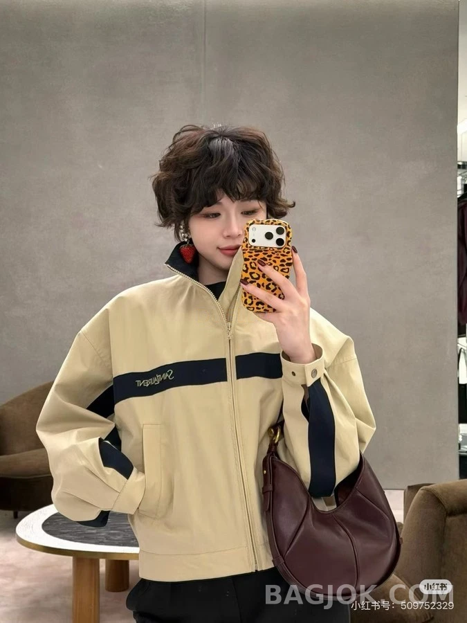 생로랑 세인트로랑 배색 자수 자켓 상세 이미지