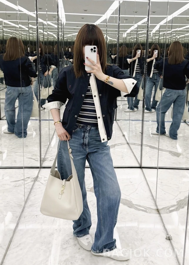 생로랑 세인트로랑 르 카산드르 자수 리버시블 자켓 상세 이미지