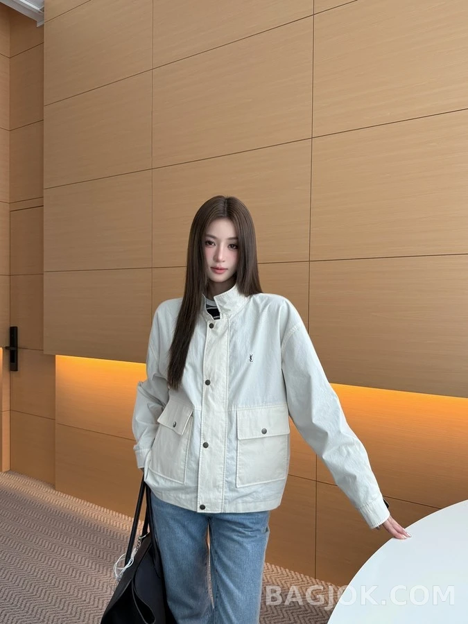 생로랑 세인트로랑 르 카산드르 자수 리버시블 자켓 상세 이미지