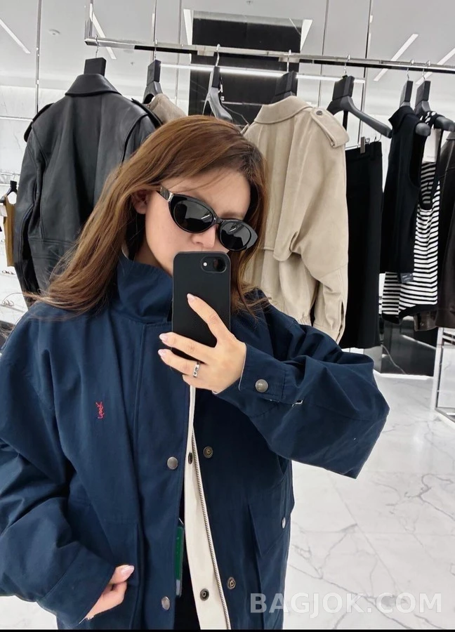 생로랑 세인트로랑 르 카산드르 자수 리버시블 자켓 상세 이미지