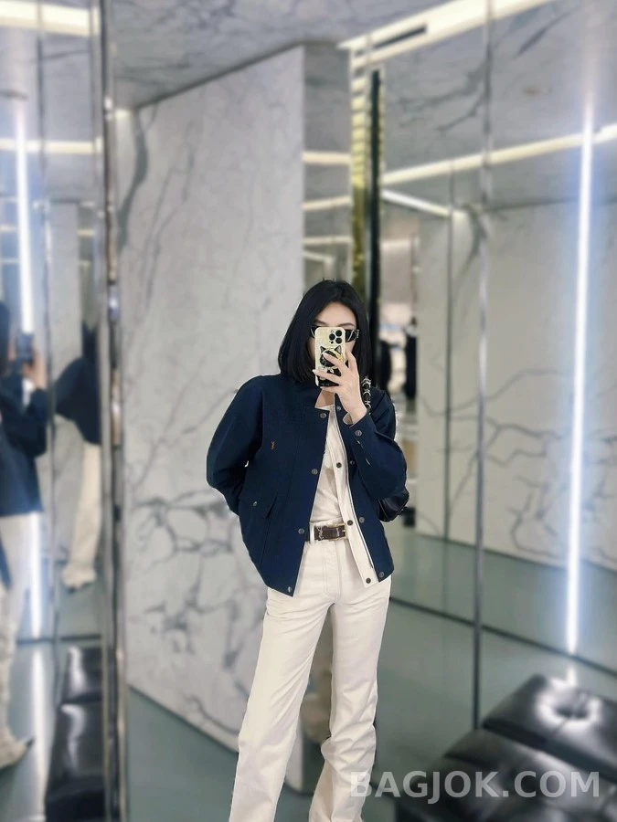 생로랑 세인트로랑 르 카산드르 자수 리버시블 자켓 상세 이미지