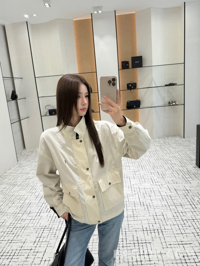 생로랑 세인트로랑 르 카산드르 자수 리버시블 자켓 상세 이미지
