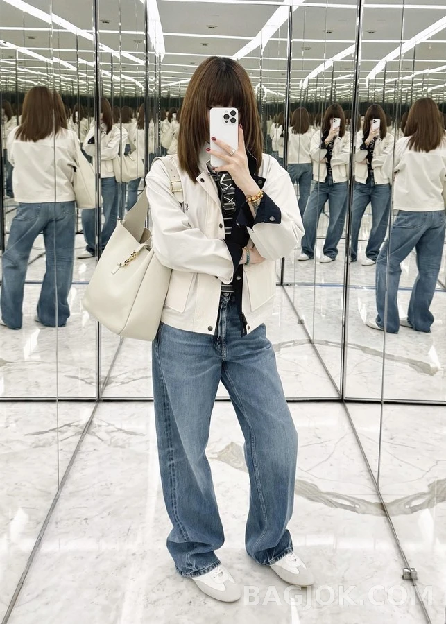 생로랑 세인트로랑 르 카산드르 자수 리버시블 자켓 상세 이미지