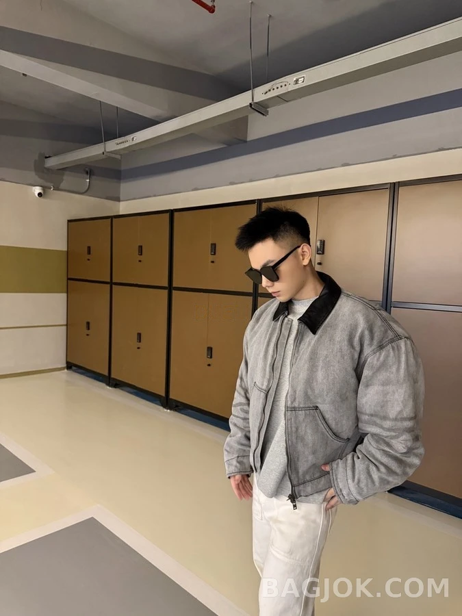 아크네 스튜디오 아크네 스튜디오 빈티지 레더 카라 데님 자켓 상세 이미지