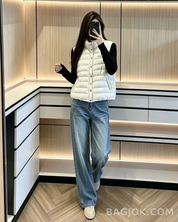 브루넬로 쿠치넬리 브루넬로 쿠치넬리 헤링본 구스 다운 베스트 상세 이미지