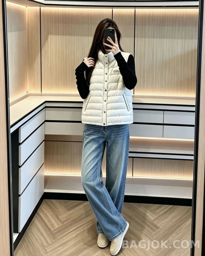 브루넬로 쿠치넬리 브루넬로 쿠치넬리 헤링본 구스 다운 베스트 상세 이미지