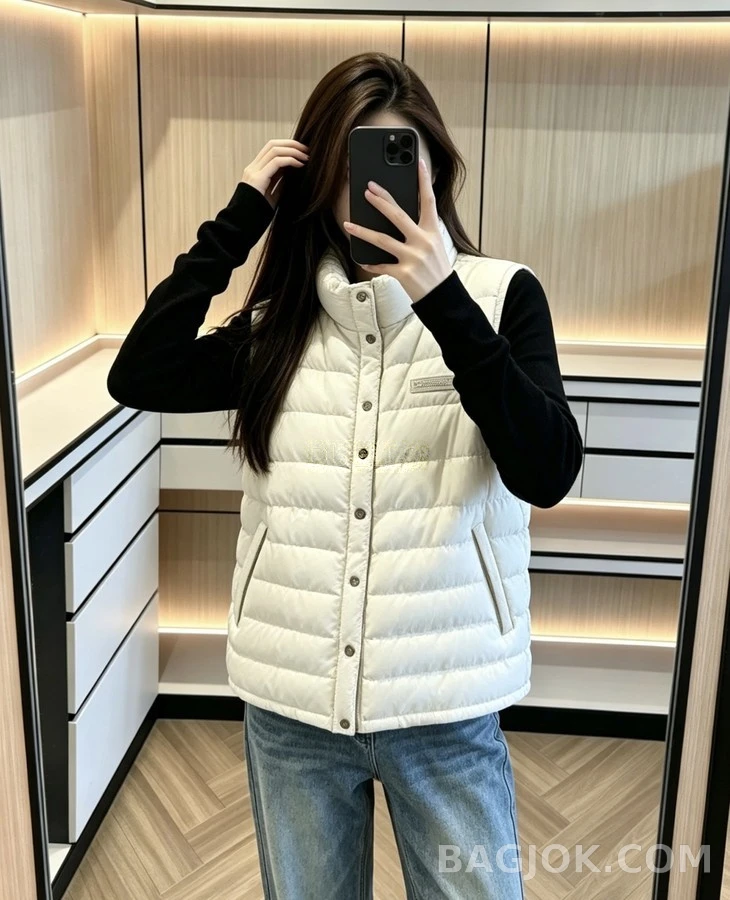 브루넬로 쿠치넬리 브루넬로 쿠치넬리 헤링본 구스 다운 베스트 상세 이미지