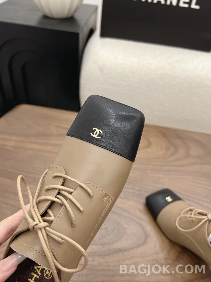 샤넬 샤넬 투톤 옥스포드 힐 상세 이미지