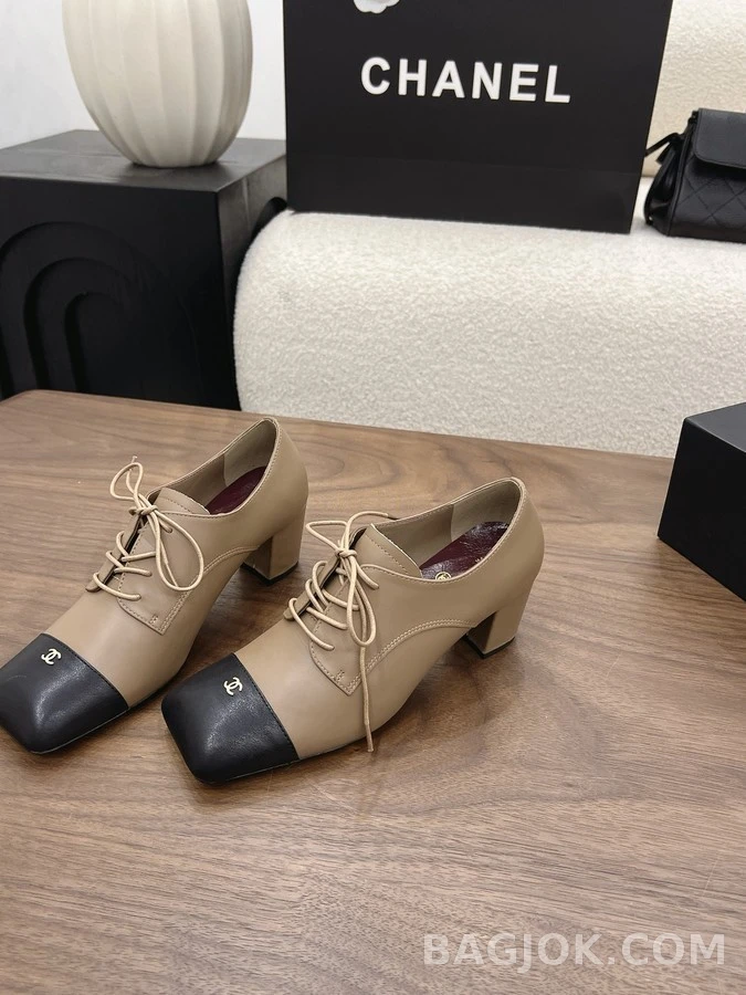 샤넬 샤넬 투톤 옥스포드 힐 상세 이미지
