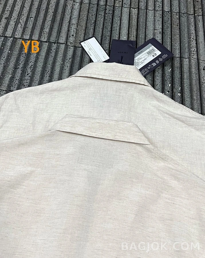 프라다 프라다 삼각 로고 코튼 블렌드 자켓 상세 이미지