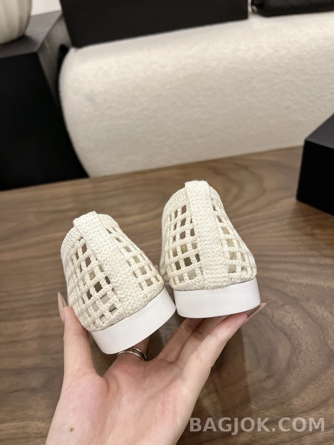 샤넬 샤넬 메쉬 우븐 발레리나 플랫 상세 이미지