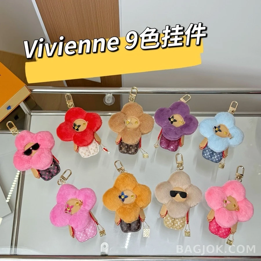 루이비통 루이비통 Vivienne 밍크 플라워 키링 상세 이미지