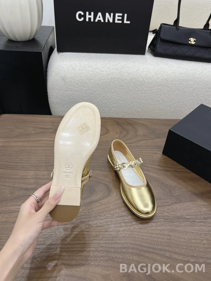 샤넬 샤넬 큐빅 메리제인 플랫 상세 이미지
