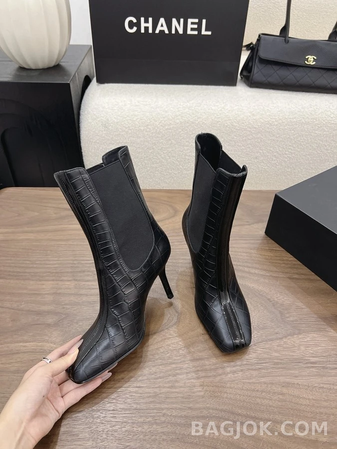 샤넬 샤넬 악어 엠보 첼시 부츠 상세 이미지