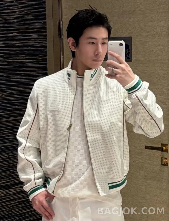 루이비통 루이비통 타공 레더 스트라이프 자켓 상세 이미지