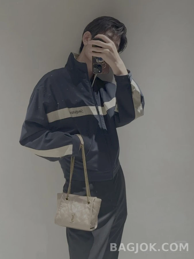 생로랑 세인트로랑 배색 자수 스포츠 자켓 상세 이미지