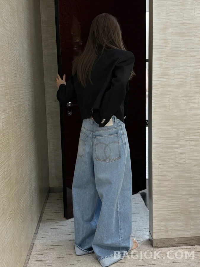 샤넬 샤넬 카멜리아 장식 투톤 슬링백 플랫 상세 이미지