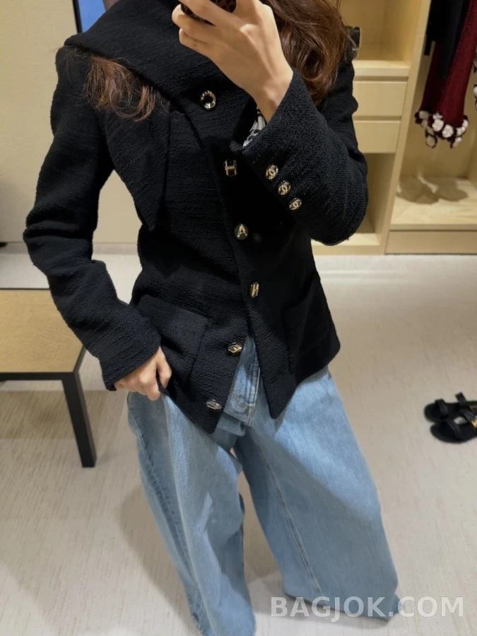 샤넬 샤넬 카멜리아 장식 투톤 슬링백 플랫 상세 이미지