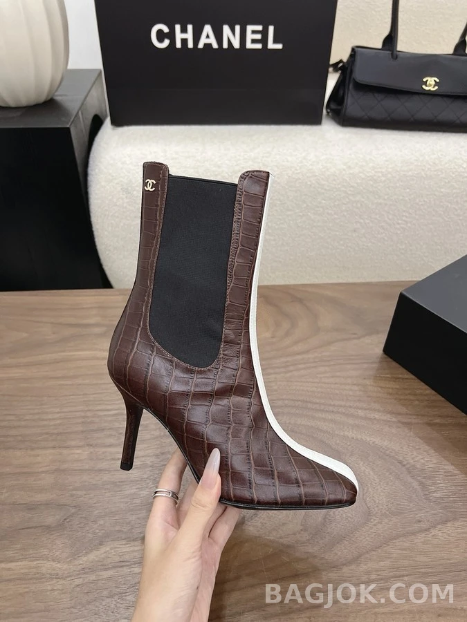 샤넬 샤넬 악어엠보 첼시 앵클부츠 상세 이미지
