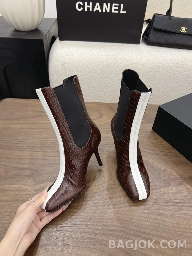 샤넬 샤넬 악어엠보 첼시 앵클부츠 상세 이미지