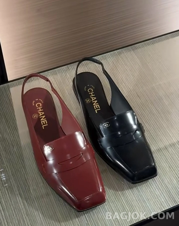 샤넬 샤넬 페이턴트 슬링백 로퍼 상세 이미지