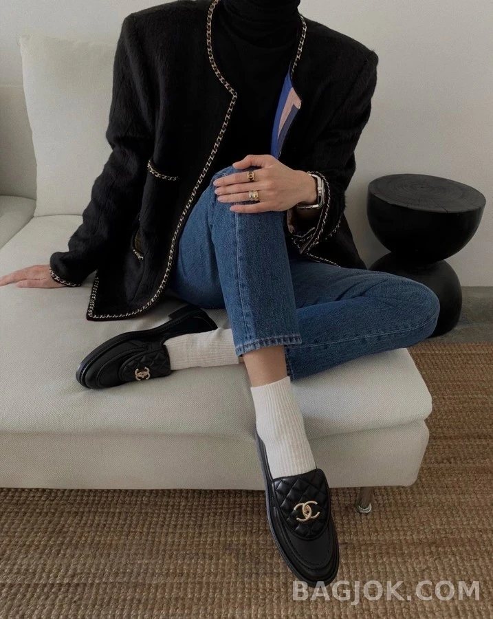 샤넬 샤넬 퀼팅 플랩 로퍼 상세 이미지