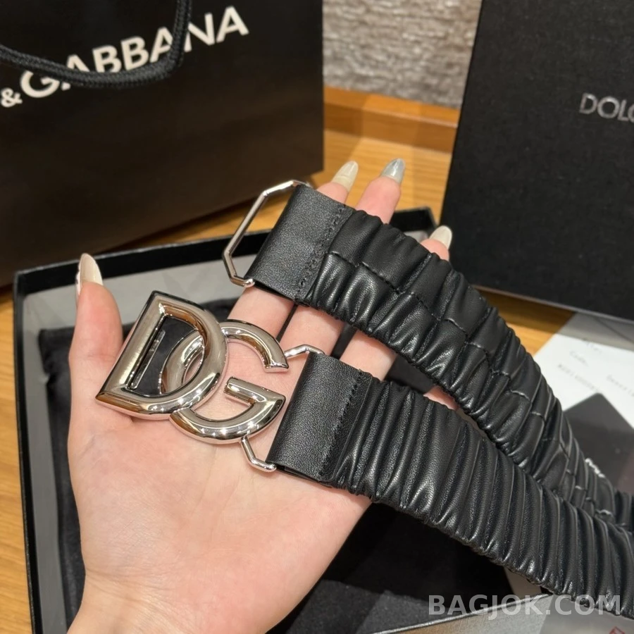 돌체앤가바나 돌체앤가바나 셔링 DG 버클 벨트 상세 이미지