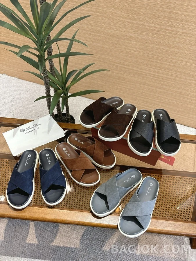 로로피아나 로로피아나 크로스 스트랩 뮬 슬리퍼 상세 이미지