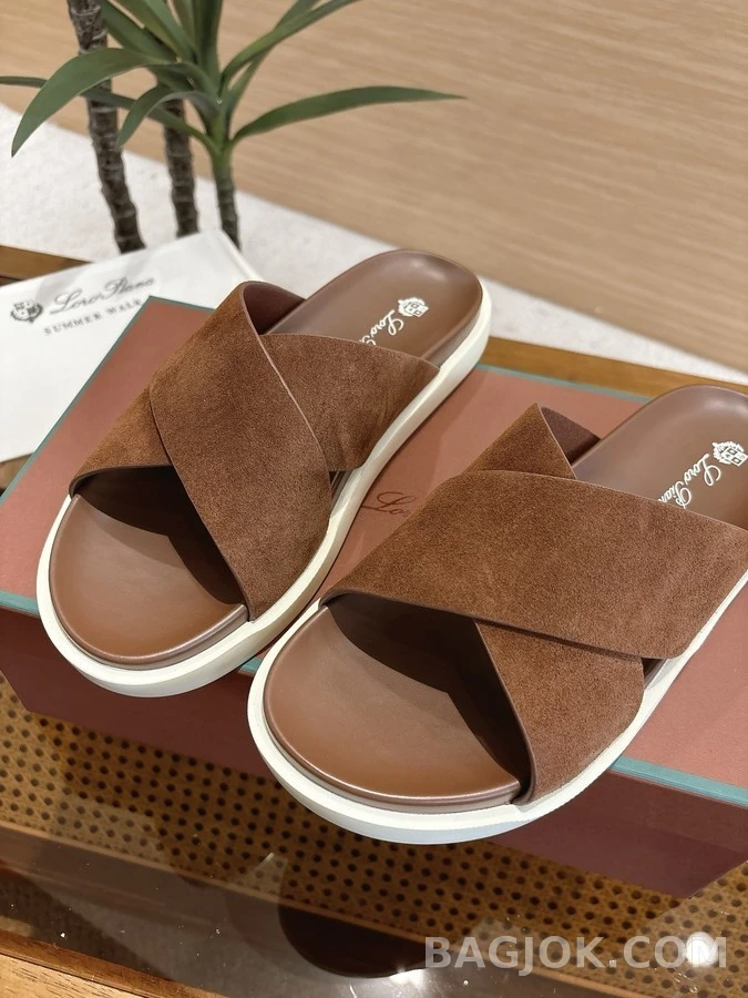 로로피아나 로로피아나 크로스 스트랩 뮬 슬리퍼 상세 이미지