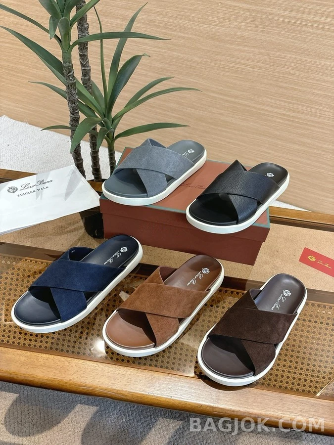 로로피아나 로로피아나 크로스 스트랩 뮬 슬리퍼 상세 이미지