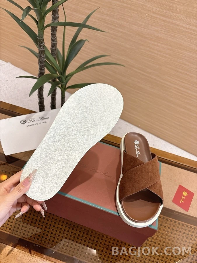 로로피아나 로로피아나 크로스 스트랩 뮬 슬리퍼 상세 이미지