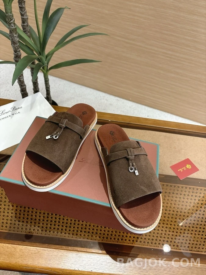 로로피아나 로로피아나 Summer Walk 스웨이드 뮬 슬리퍼 상세 이미지