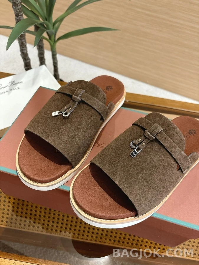 로로피아나 로로피아나 Summer Walk 스웨이드 뮬 슬리퍼 상세 이미지