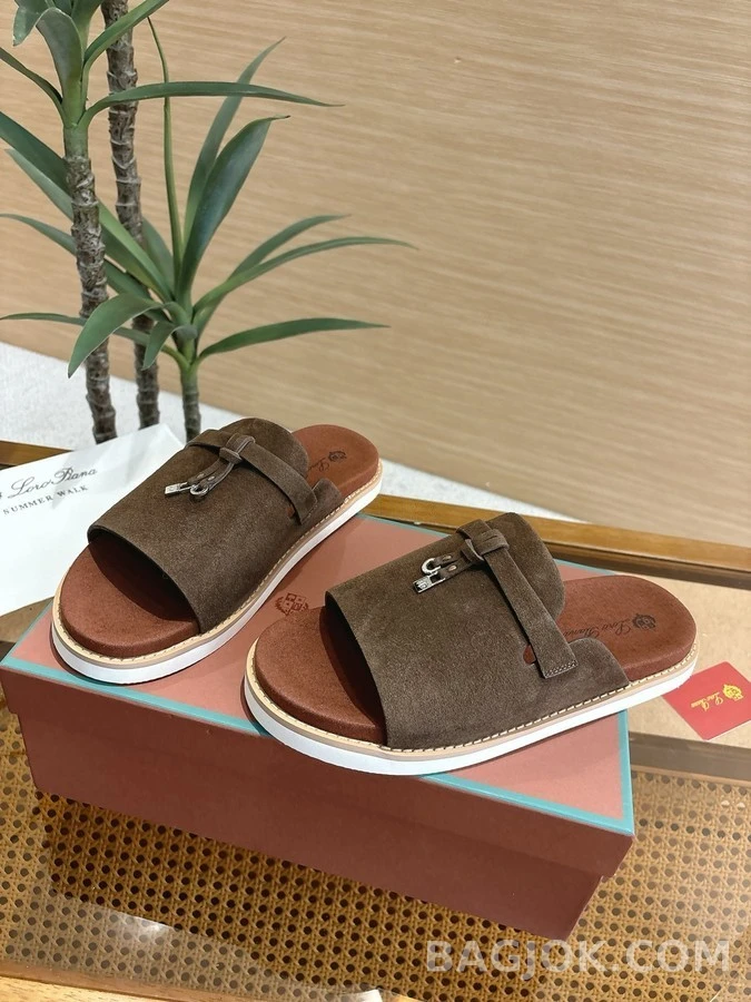 로로피아나 로로피아나 Summer Walk 스웨이드 뮬 슬리퍼 상세 이미지