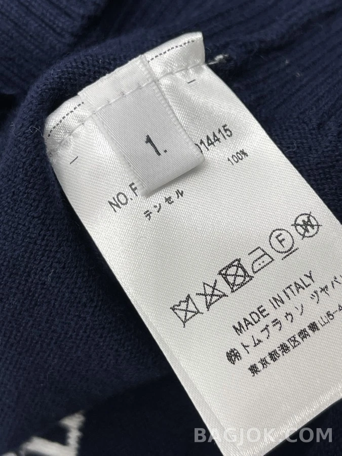 톰브라운 톰브라운 세일보트 자수 V넥 가디건 상세 이미지