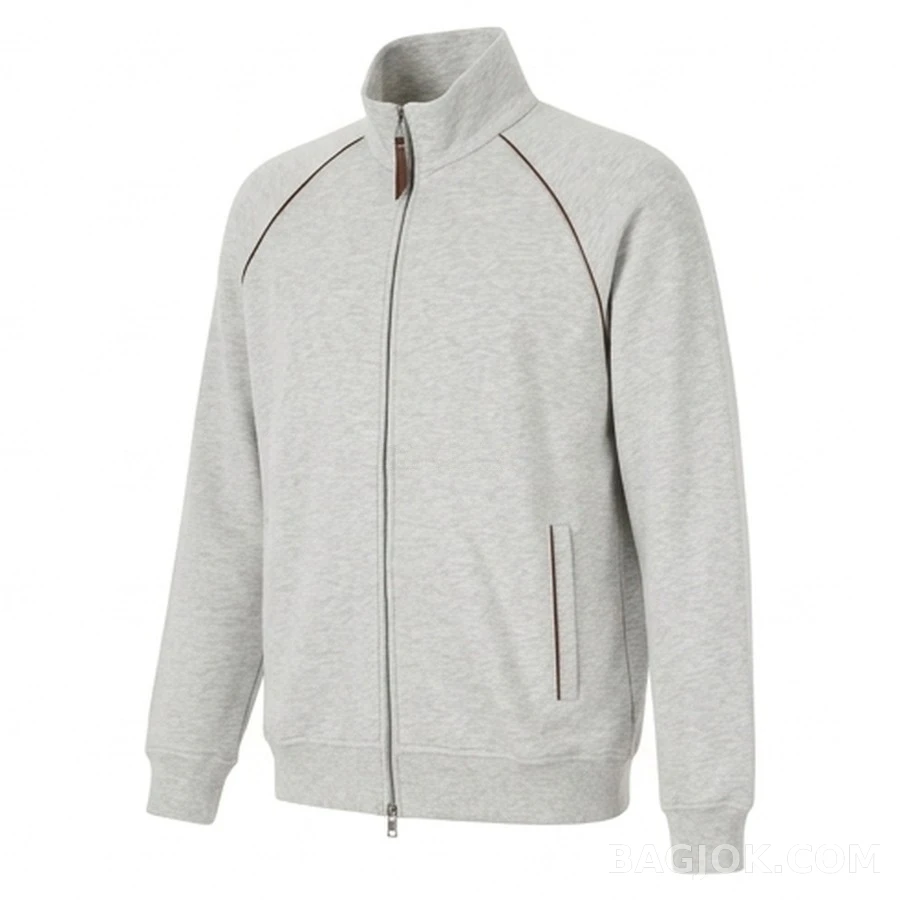 브루넬로 쿠치넬리 브루넬로 쿠치넬리 스탠드 칼라 집업 맨투맨 상세 이미지