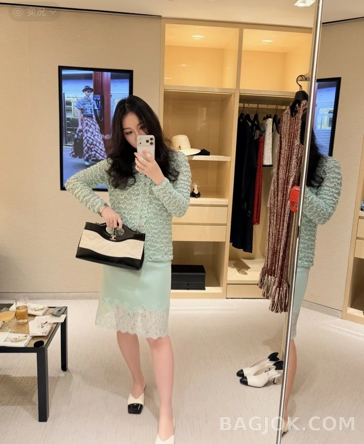 샤넬 샤넬 물결 오픈워크 니트 가디건 상세 이미지