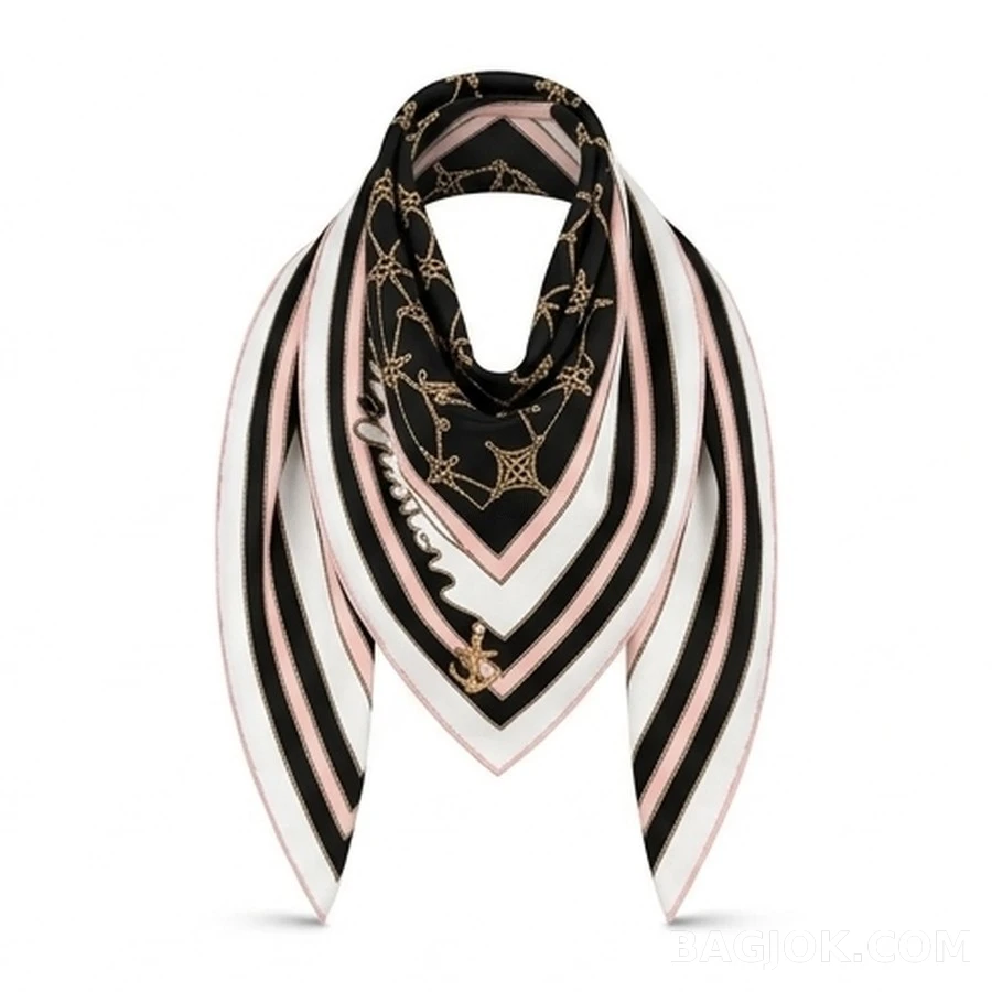 루이비통 루이비통 코르다주 실크 스카프 상세 이미지