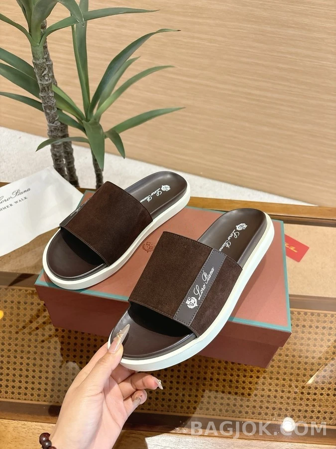 로로피아나 로로피아나 써머워크 스웨이드 슬라이드 상세 이미지
