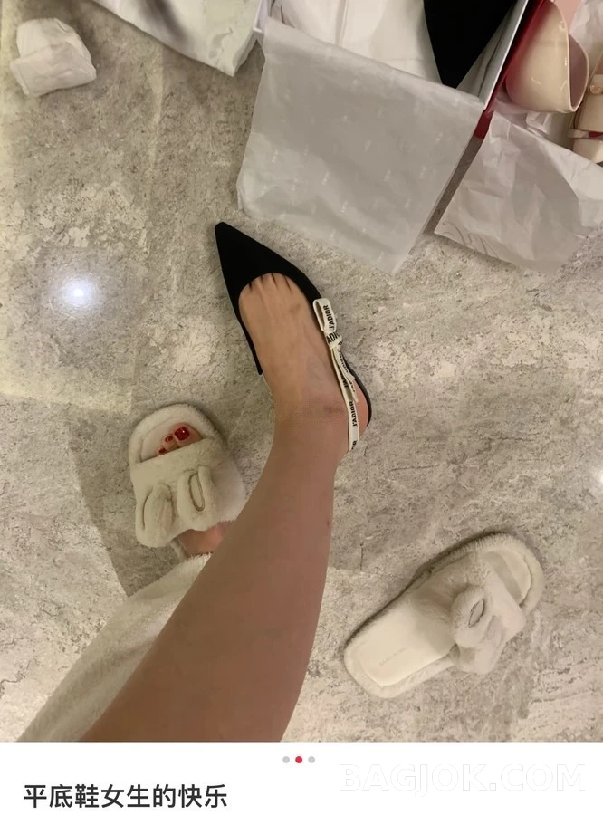 디올 디올 J'A 리본 슬링백 플랫슈즈 상세 이미지