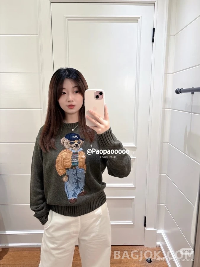 폴로 랄프 로렌 폴로 랄프 로렌 폴로 베어 자수 니트 상세 이미지