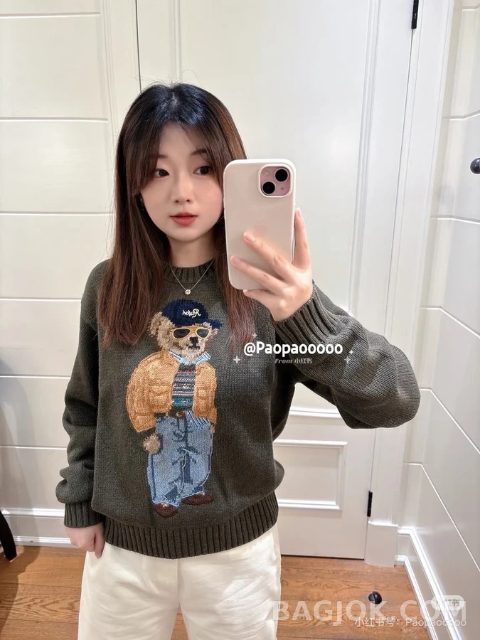 폴로 랄프 로렌 폴로 랄프 로렌 폴로 베어 자수 니트 상세 이미지