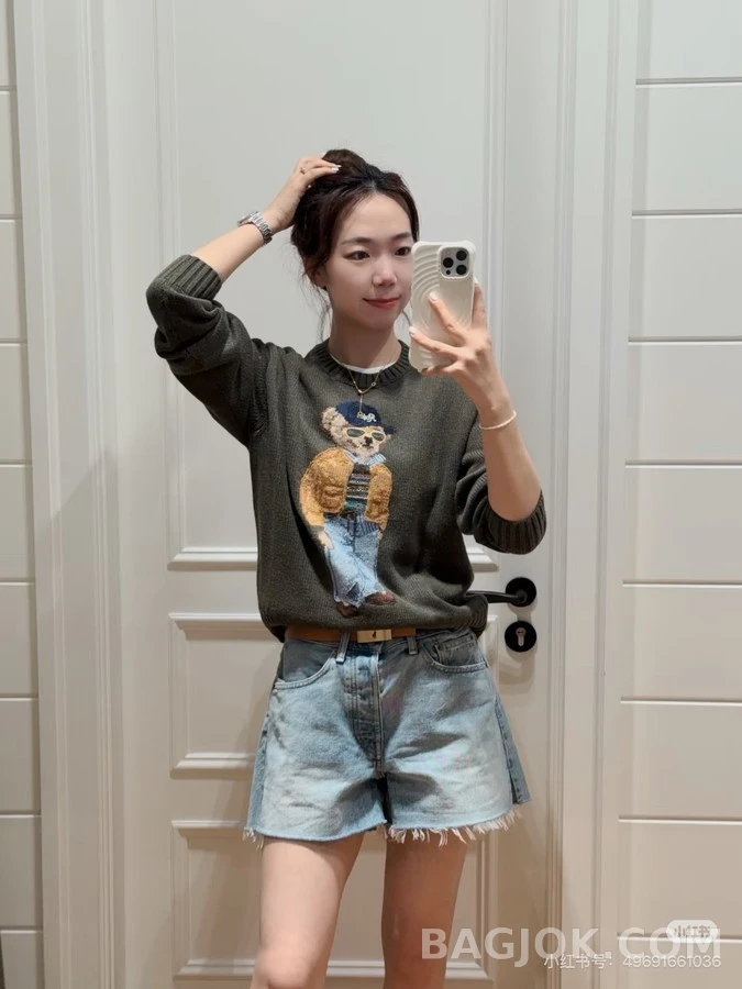 폴로 랄프 로렌 폴로 랄프 로렌 폴로 베어 자수 니트 상세 이미지