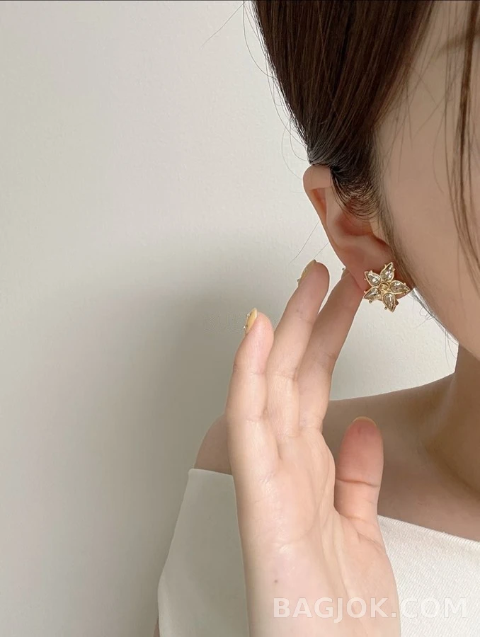 샤넬 샤넬 더블C 스타 크리스탈 이어링 상세 이미지