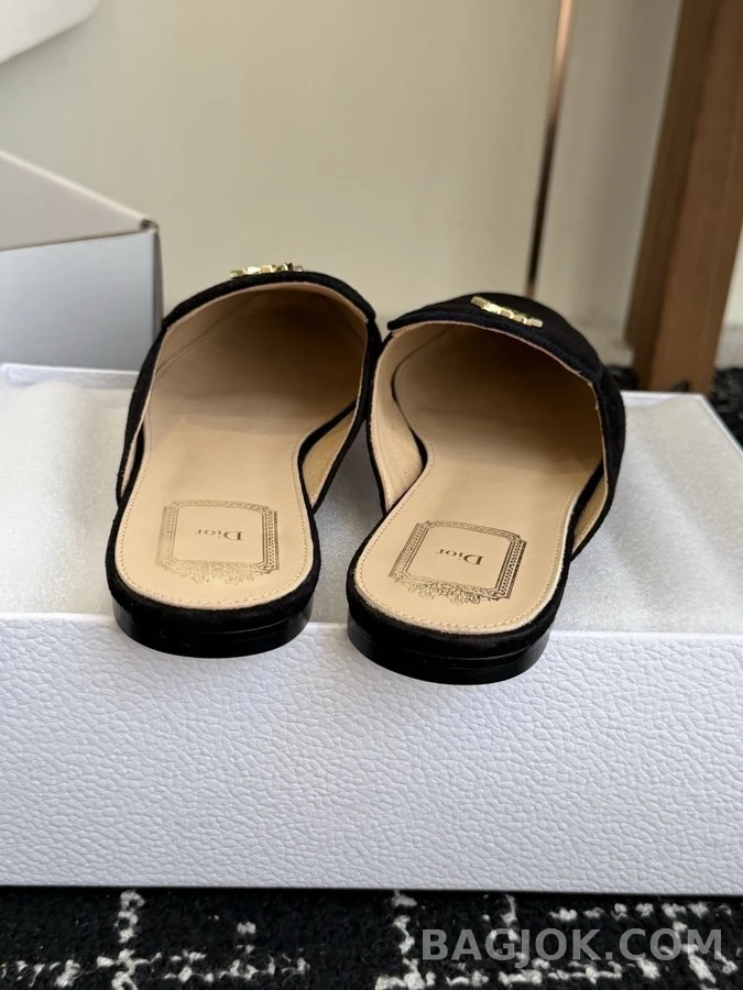 디올 디올 스웨이드 금장 버클 로퍼 뮬 상세 이미지