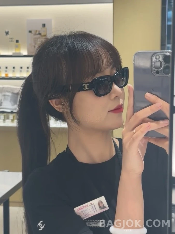 샤넬 샤넬 트위드 로고 선글라스 상세 이미지