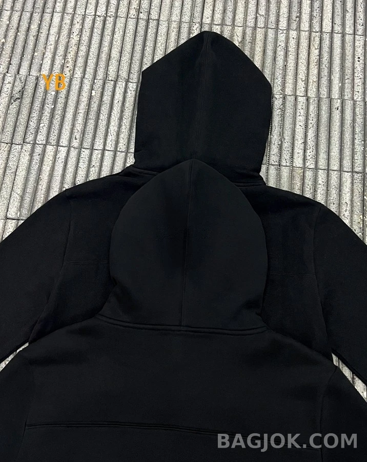 생로랑 세인트로랑 로고 플록 프린트 후드티 상세 이미지