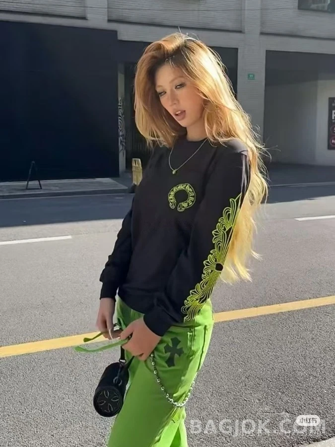 크롬하츠 크롬하츠 말발굽 소매 프린트 긴팔 티셔츠 상세 이미지